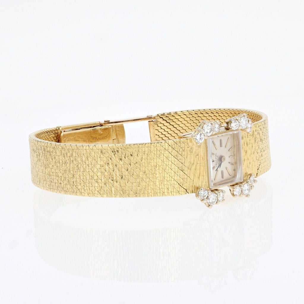 Retro Diamond 18 Karat Yellow Gold Lady's Watch