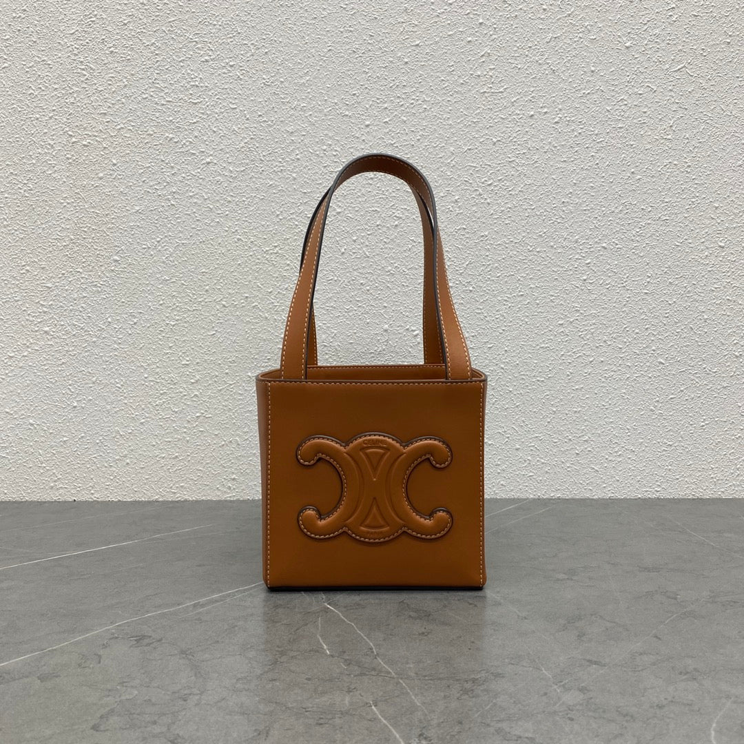 GLAMI Cube Bag Cuir Triomphe Square Tan For Women 6in/15cmÃƒâ€šÃ‚Â 