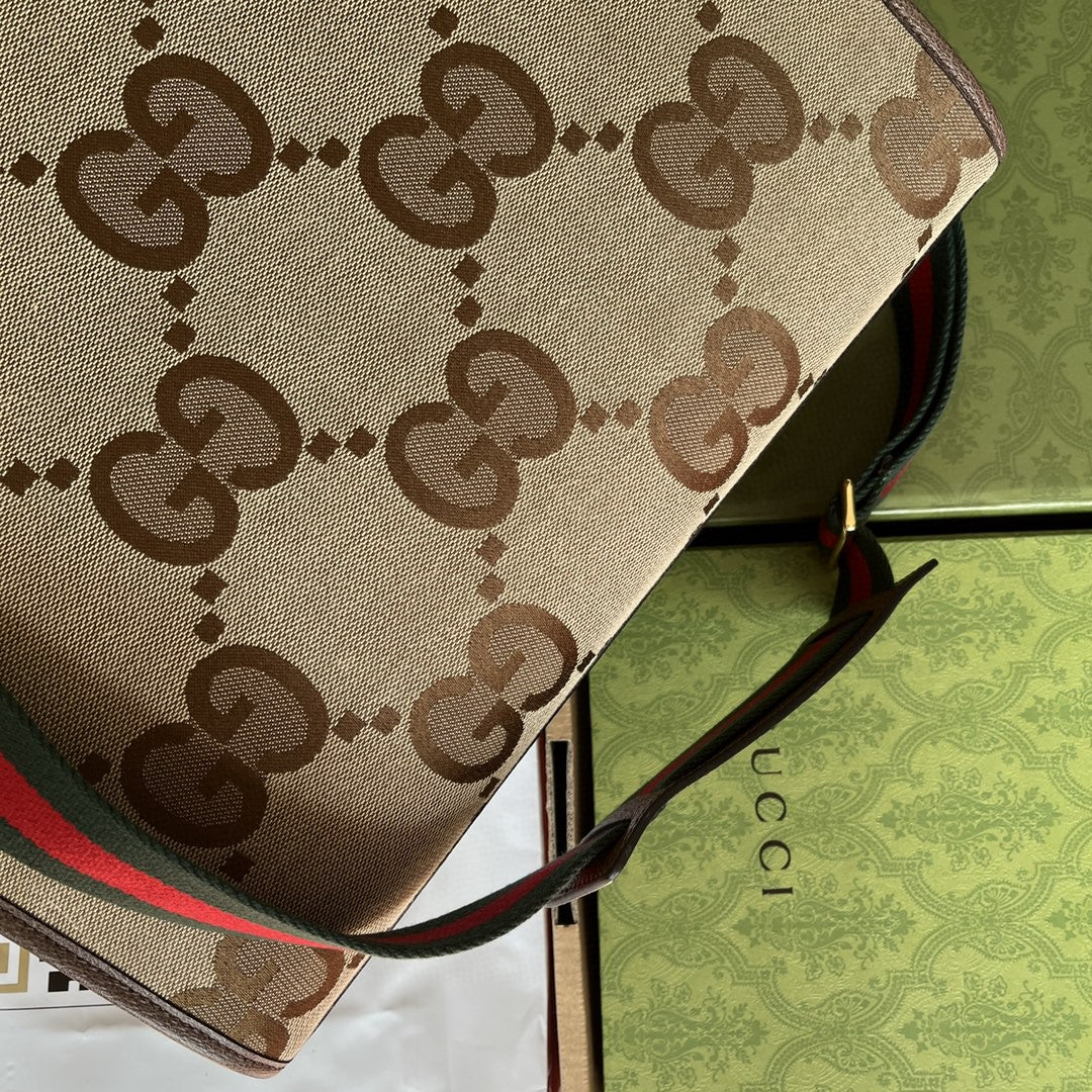 Glami Tote Bag With Jumbo Camel And Ebony Jumbo Glami Canvas For Women 14.6in/37cm Ã¢â‚¬Å½678839 UKMGLAMI 2570