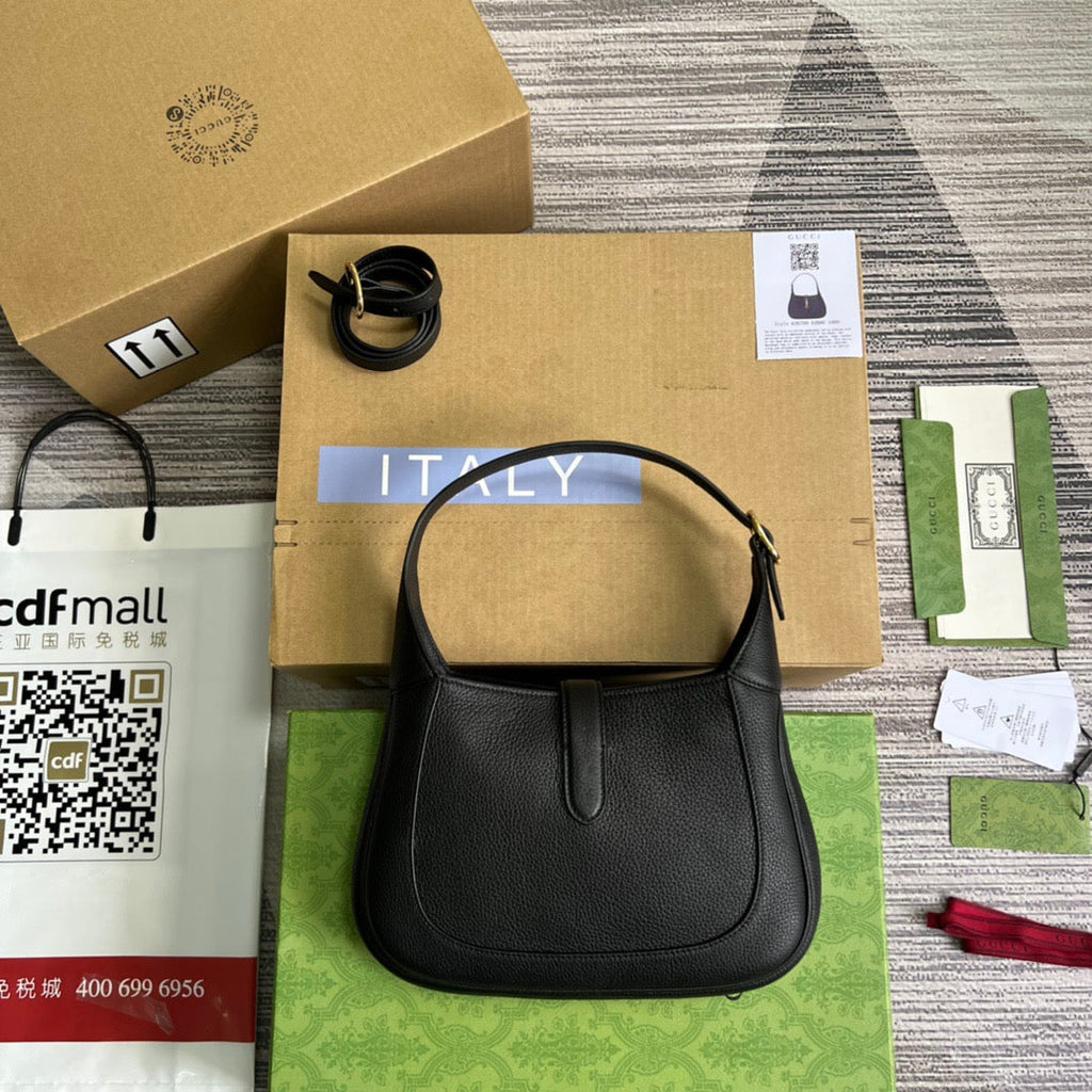 gg Jackie 1961 Small Shoulder Bag Black For Women, Women’s Bags 10.8in/28cm gg ‎636709 10O0G 1000