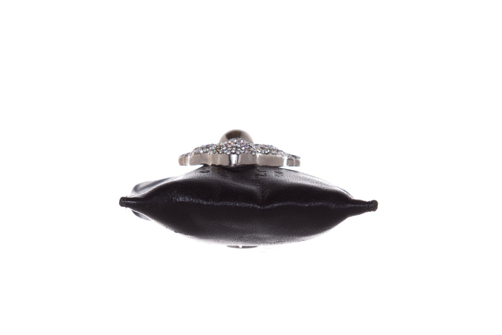 Thale Blanc Black Embellished Pouch Cross-Body