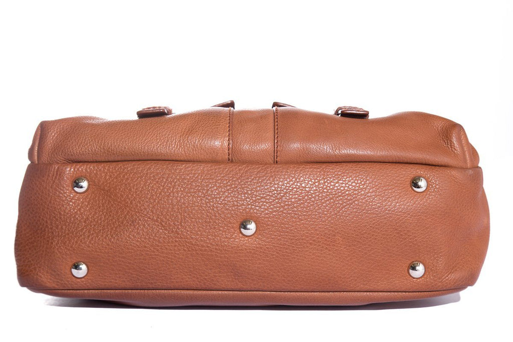 Yves Saint Laurent Brown Leather Lover Handle Bag