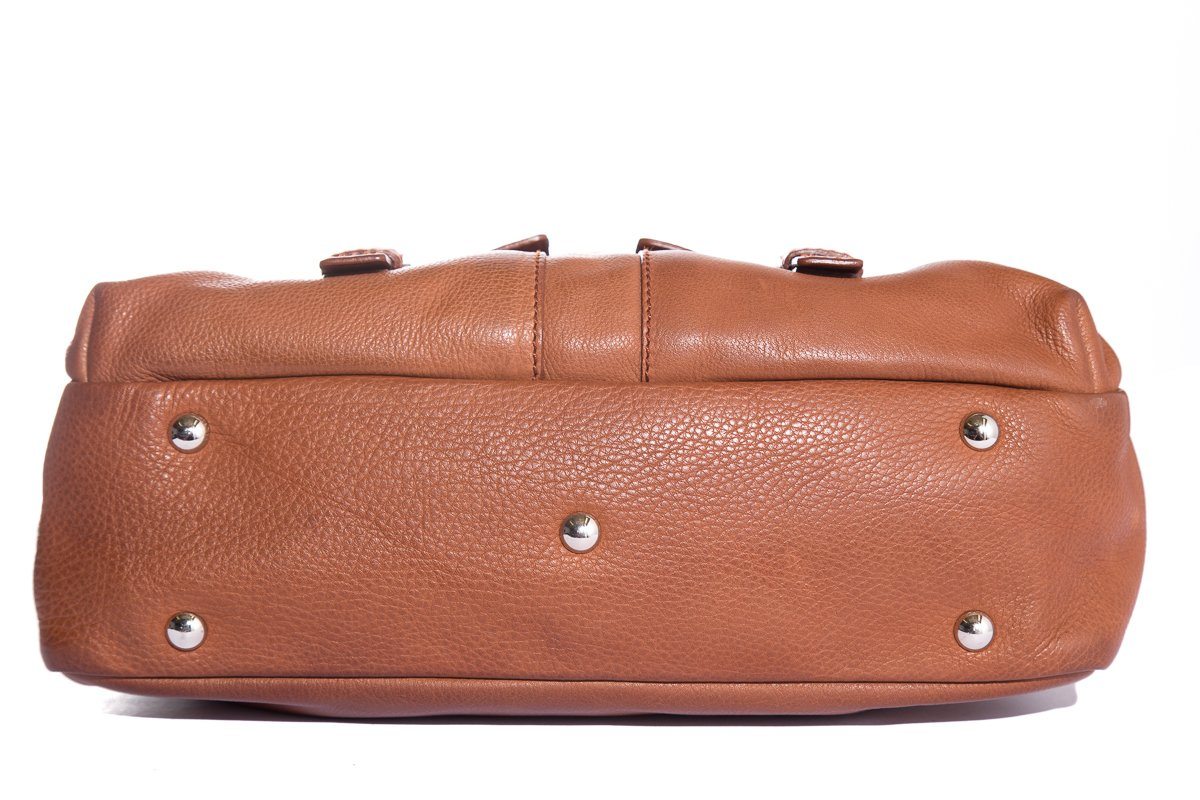 Yves Saint Laurent Brown Leather Lover Handle Bag