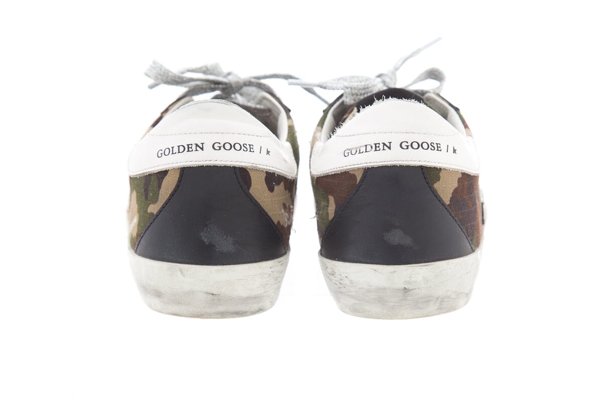 Golden Goose Camo Pink Star Super-Star Sneakers SZ 37
