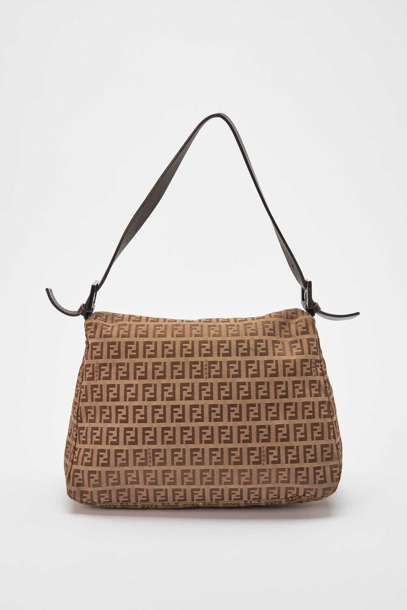 Fendi Vintage Mamma Baguette in Brown Zucchino Canvas