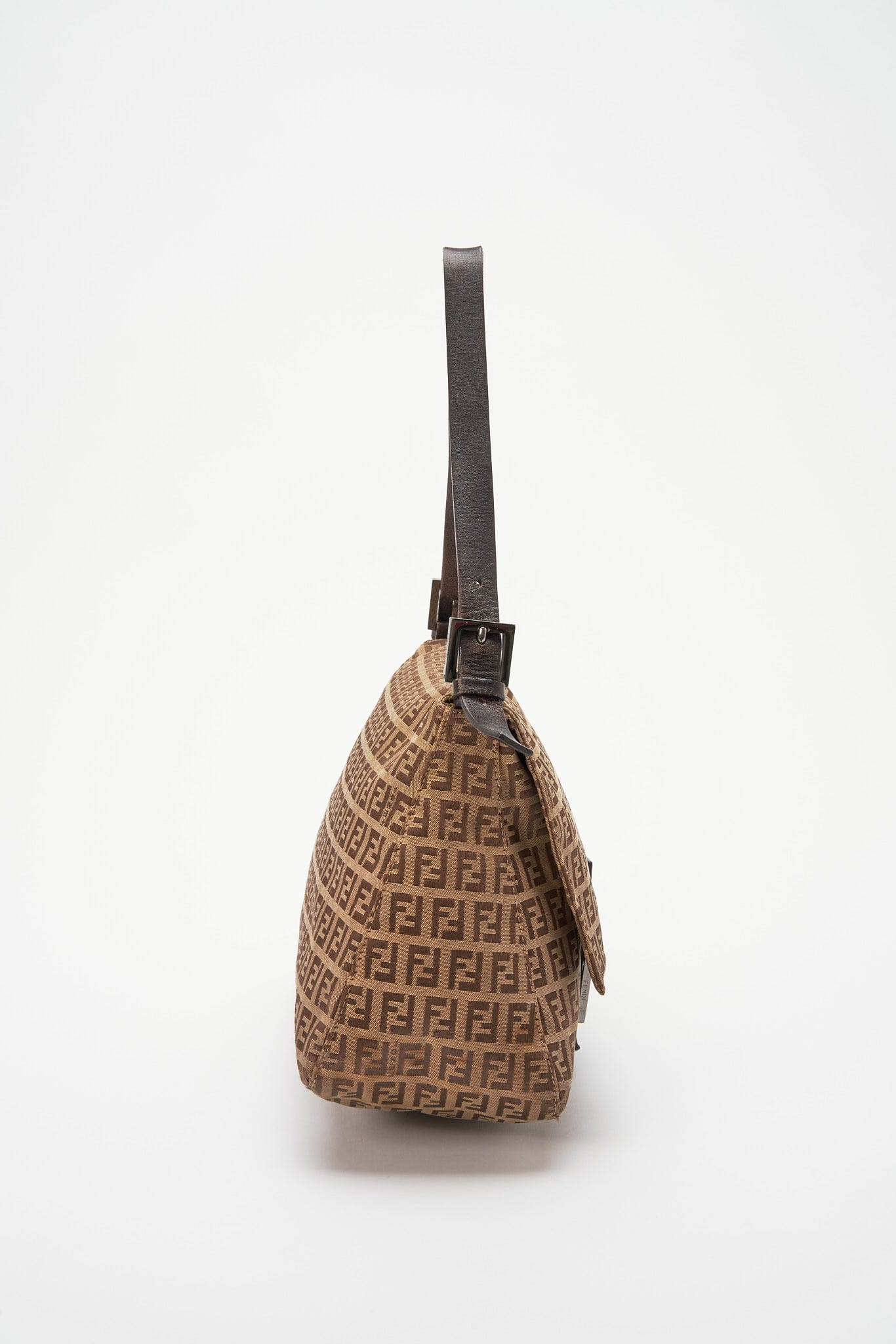 Fendi Vintage Mamma Baguette in Brown Zucchino Canvas