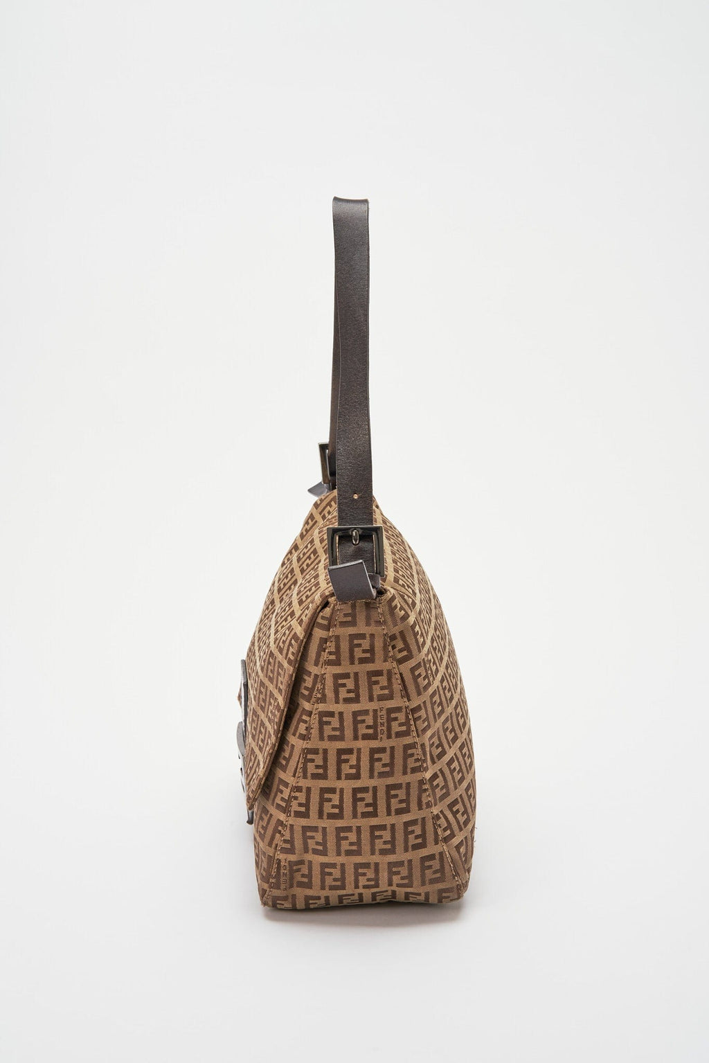 Fendi Vintage Mamma Baguette in Brown Zucchino Canvas