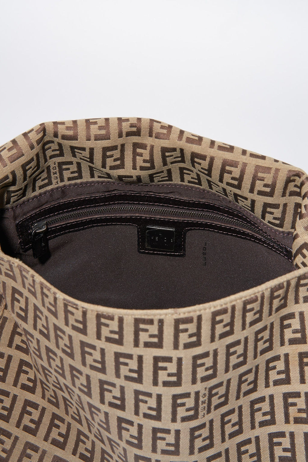 Fendi Vintage Mamma Baguette in Brown Zucchino Canvas