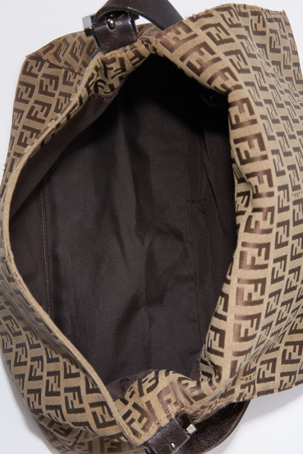 Fendi Vintage Mamma Baguette in Brown Zucchino Canvas