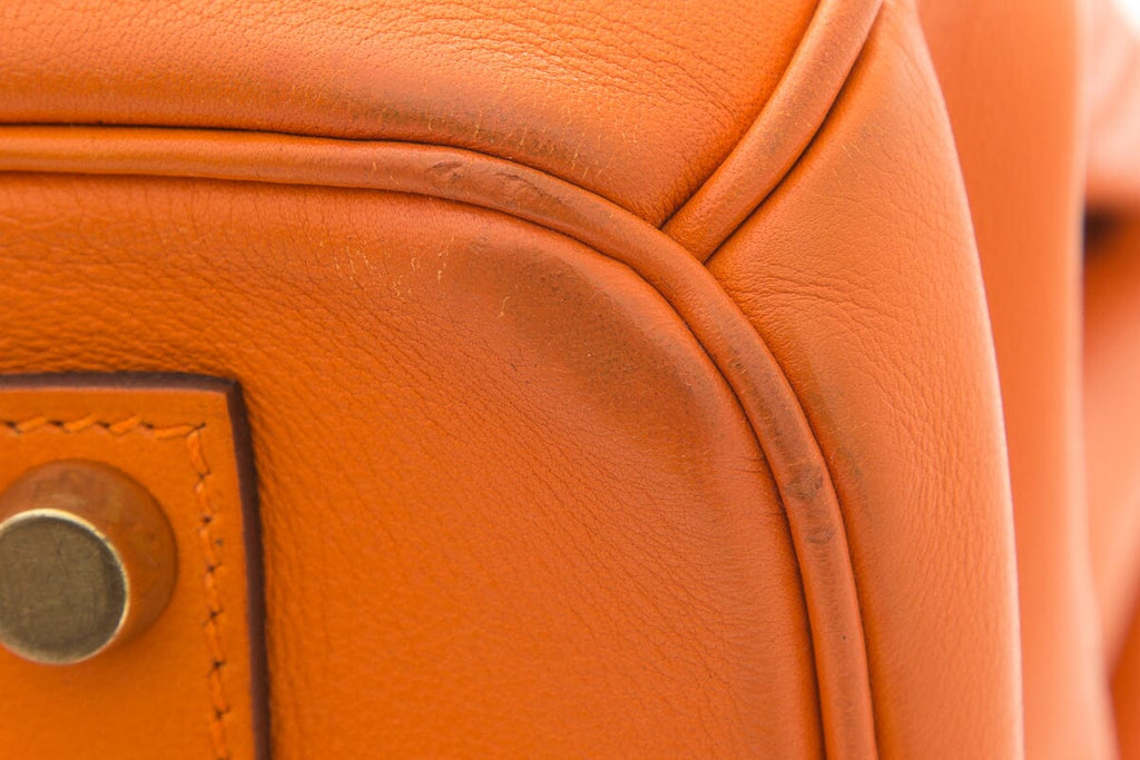 HermÃƒÆ’Ã‚Â¨s 2018 Orange Swift Leather Birkin 35CM Handbag