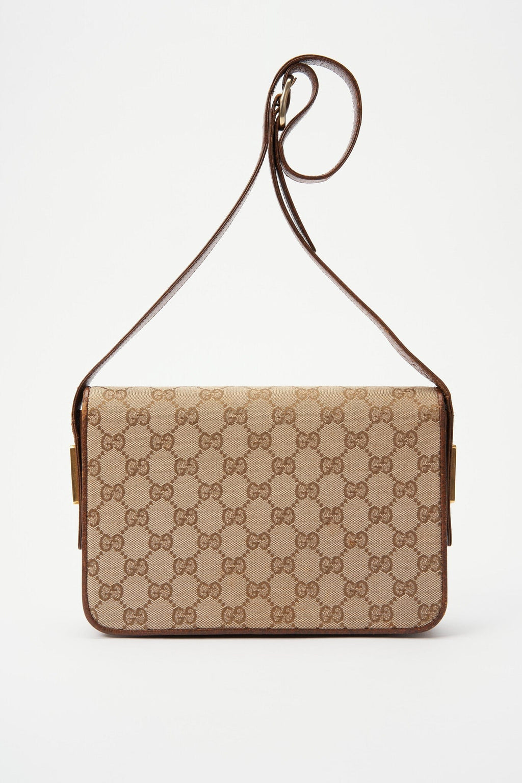 Vintage Gucci Box Bag in Beige GG Mono Canvas