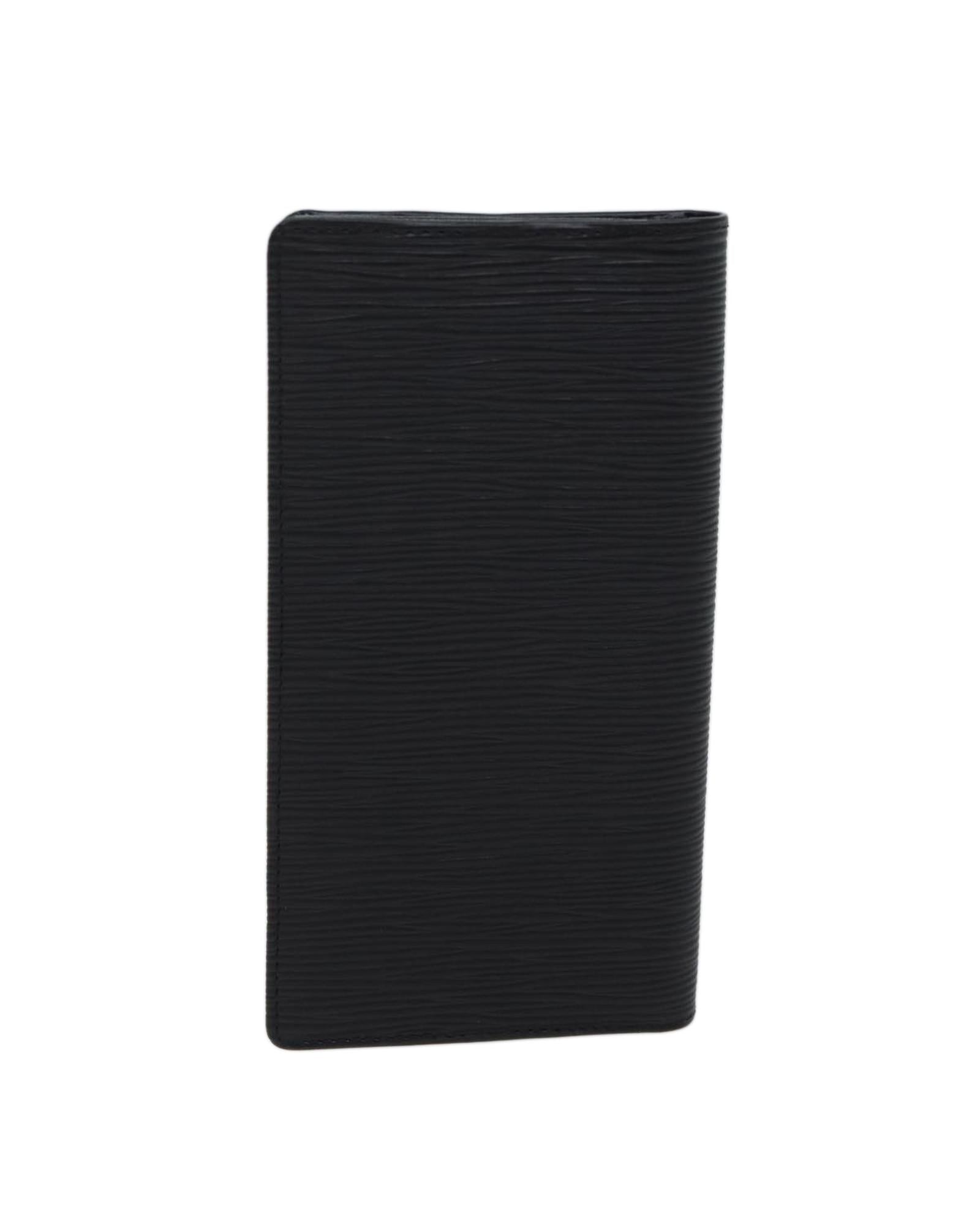 LOUIS VUITTON PorteCartes Black Leather Card Case