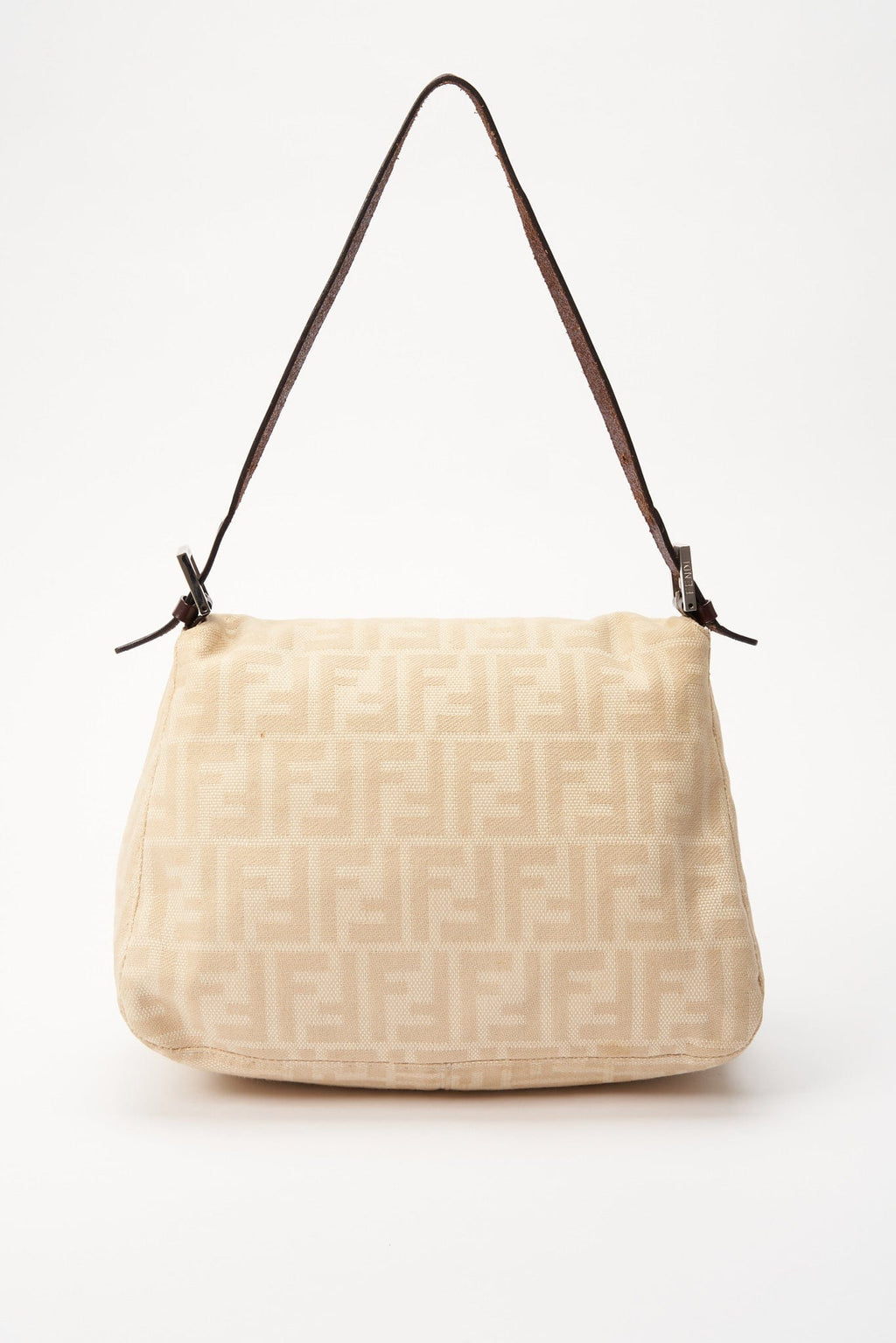 Vintage Fendi Cream Zucca Mamma Baguette