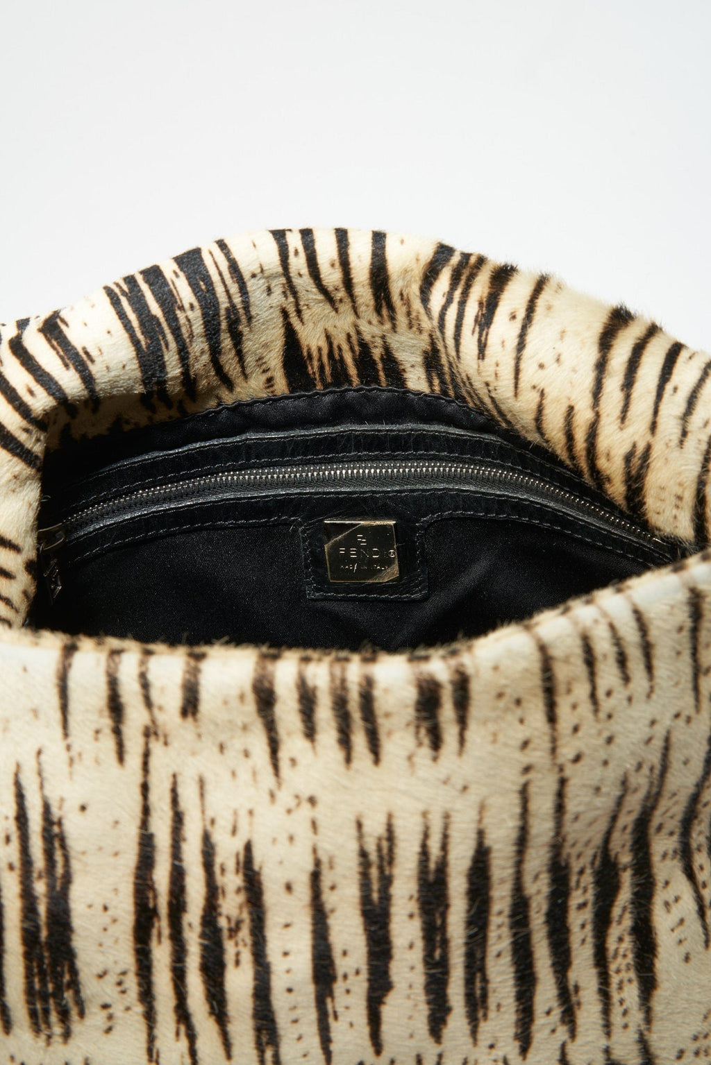 Fendi Vintage Mamma Baguette in Zebra Print Calf Hair