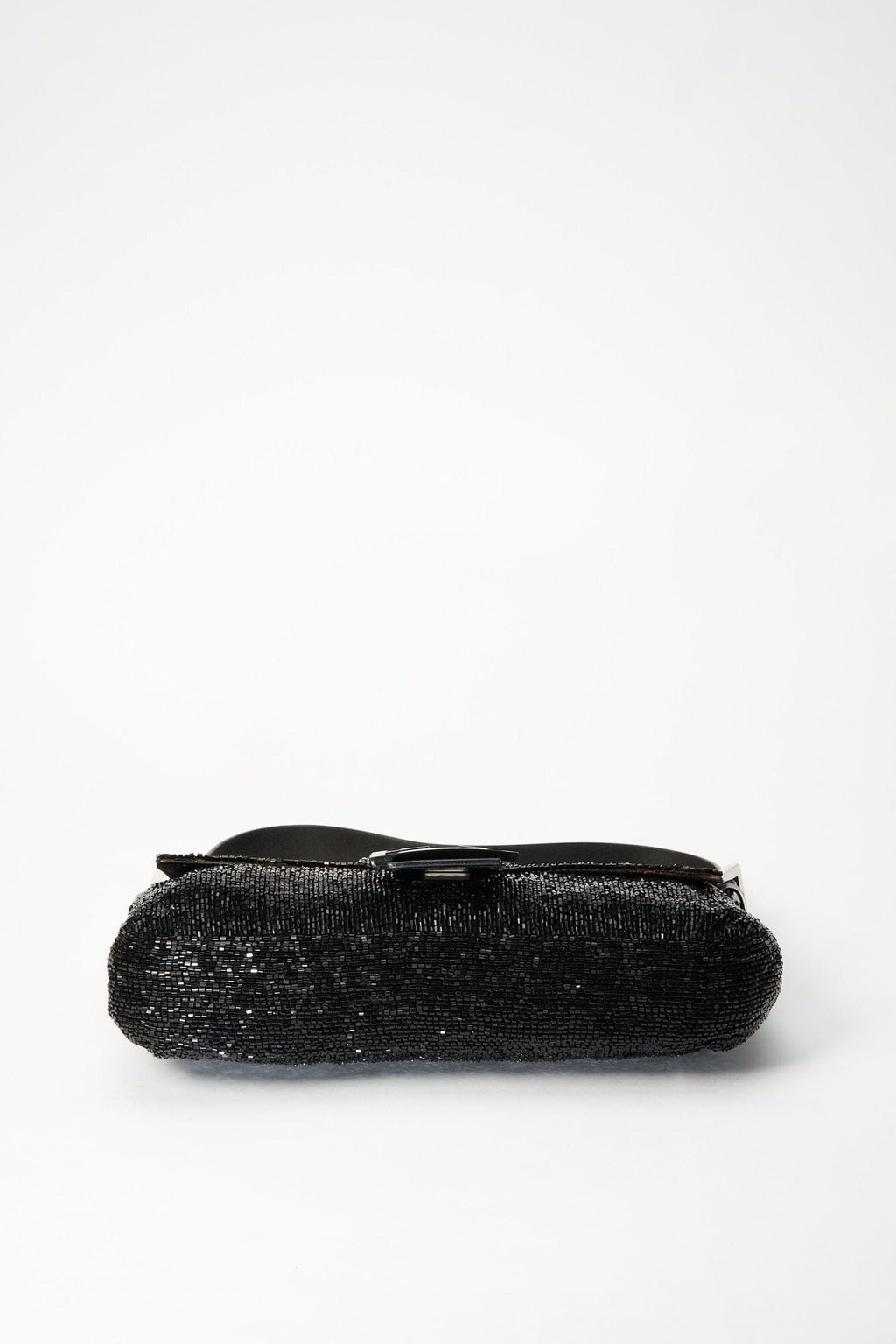 Fendi Black Sequin Beaded Baguette Bag