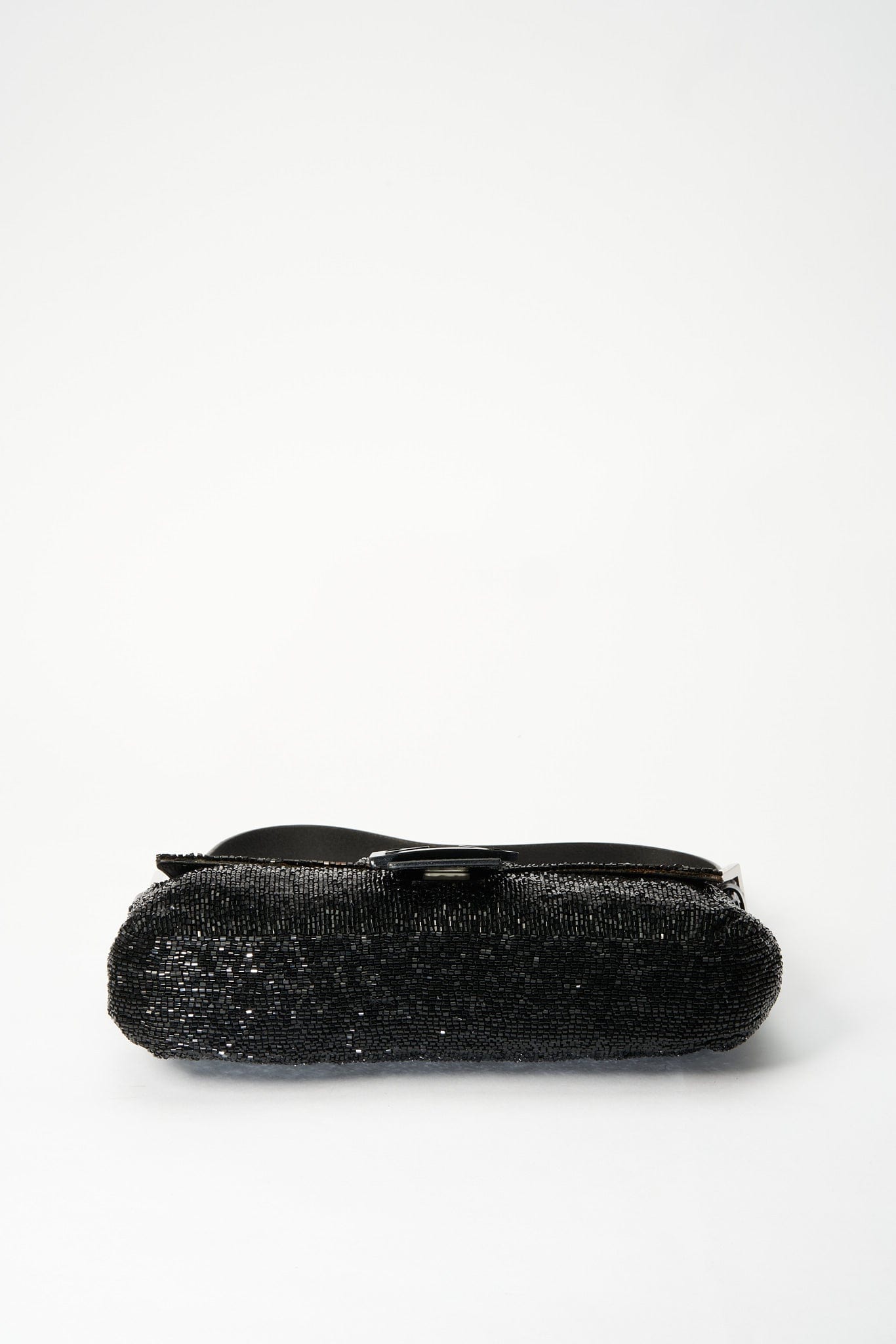 Fendi Black Sequin Beaded Baguette Bag