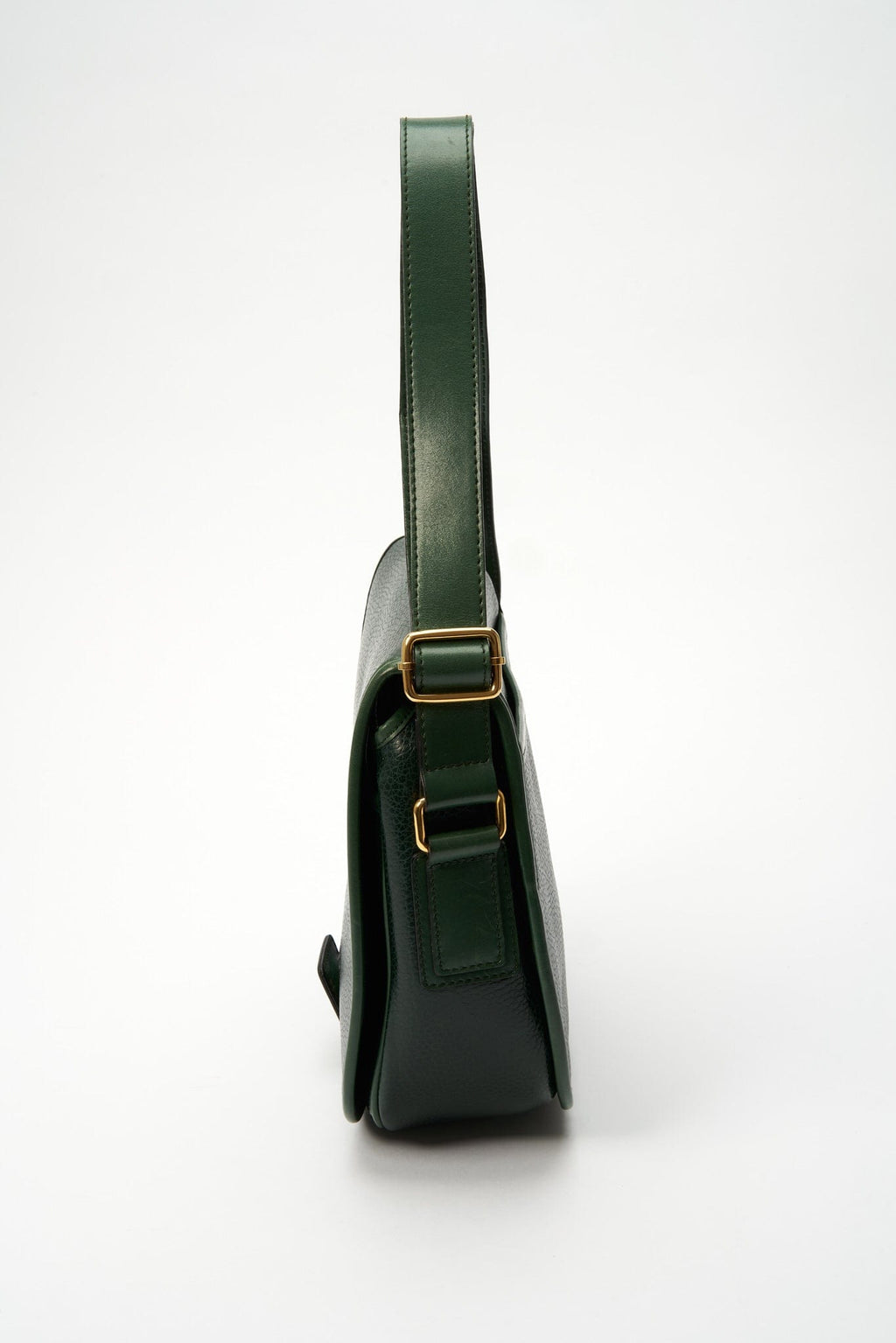 Vintage Celine Green Crossbody Leather Bag