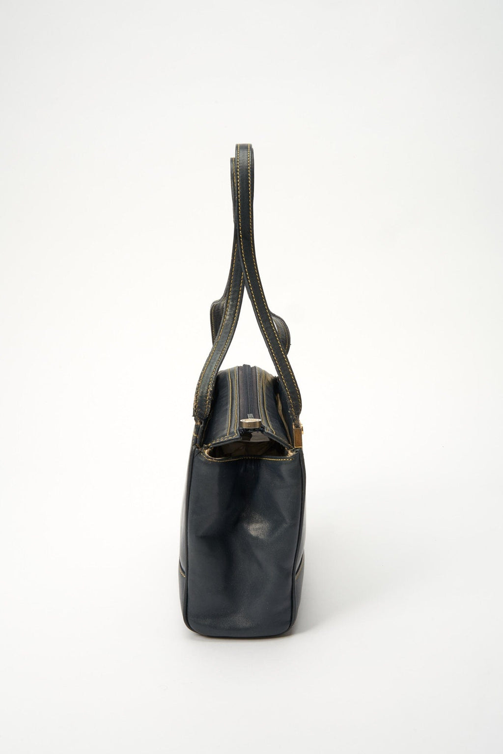 Loewe Anagram Navy Blue Leather Crossbody