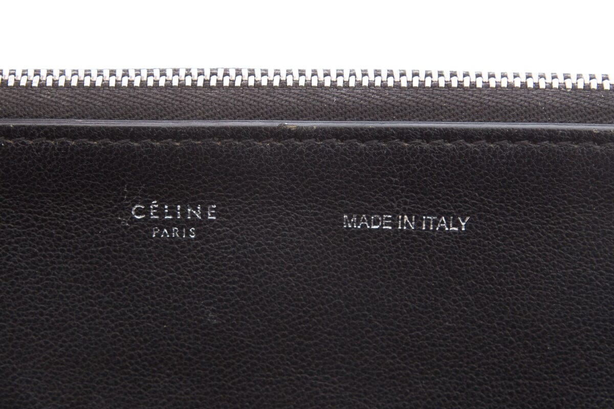 Celine Black Trapeze Double Zip Handbag