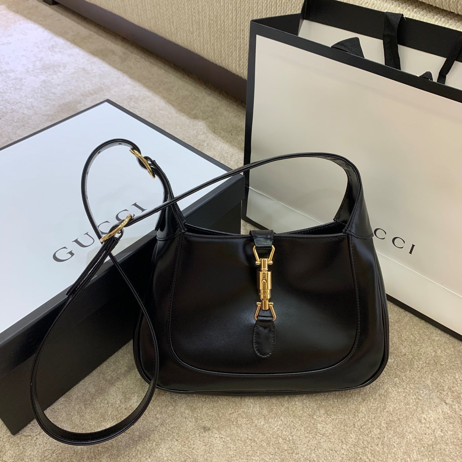 Glami Jackie 1961 Small Shoulder Bag Black For Women 10.8in/27.4cm Glami Ã¢â‚¬Å½636709 10O0G 1000