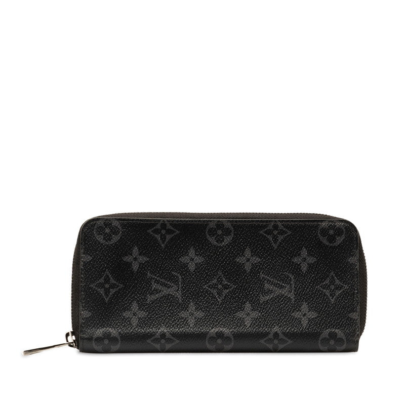 Louis Vuitton Monogram Eclipse Zippie Wallet Vertical Round Fashner Long Wallet M62295 Black Gr PVC Leather Men LOUIS VUITTON