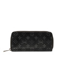 Louis Vuitton Monogram Eclipse Zippie Wallet Vertical Round Fashner Long Wallet M62295 Black Gr PVC Leather Men LOUIS VUITTON