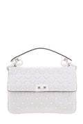 Valentino White Rockstud Small Cross-Body Handbag