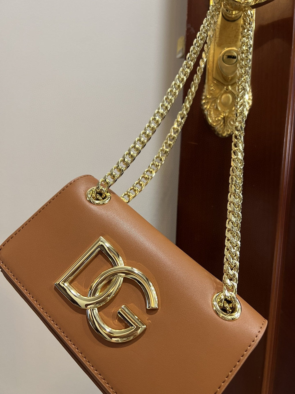 DG Polished 3.5 Phone Bag Brown For Women 7.3in/19cm DG