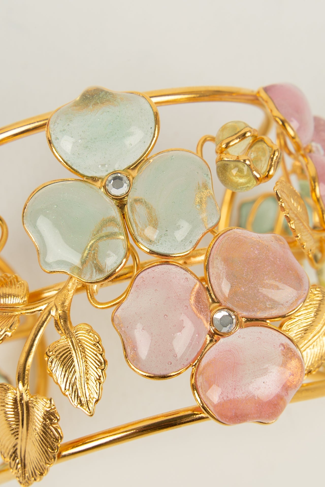 Bracelet manchette fleurs Augustine