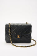 Chanel Classic Flap Small Square Bag - Navy