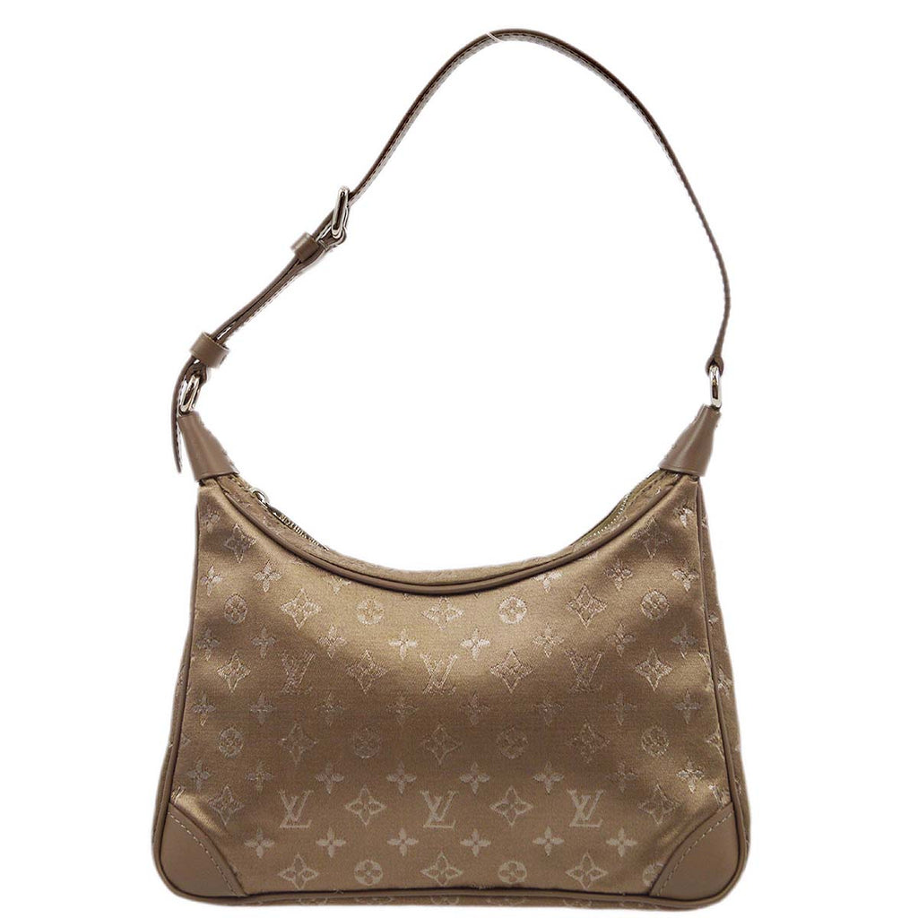 Louis Vuitton 2001 Beige Monogram Satin Little Boulogne Handbag M92143