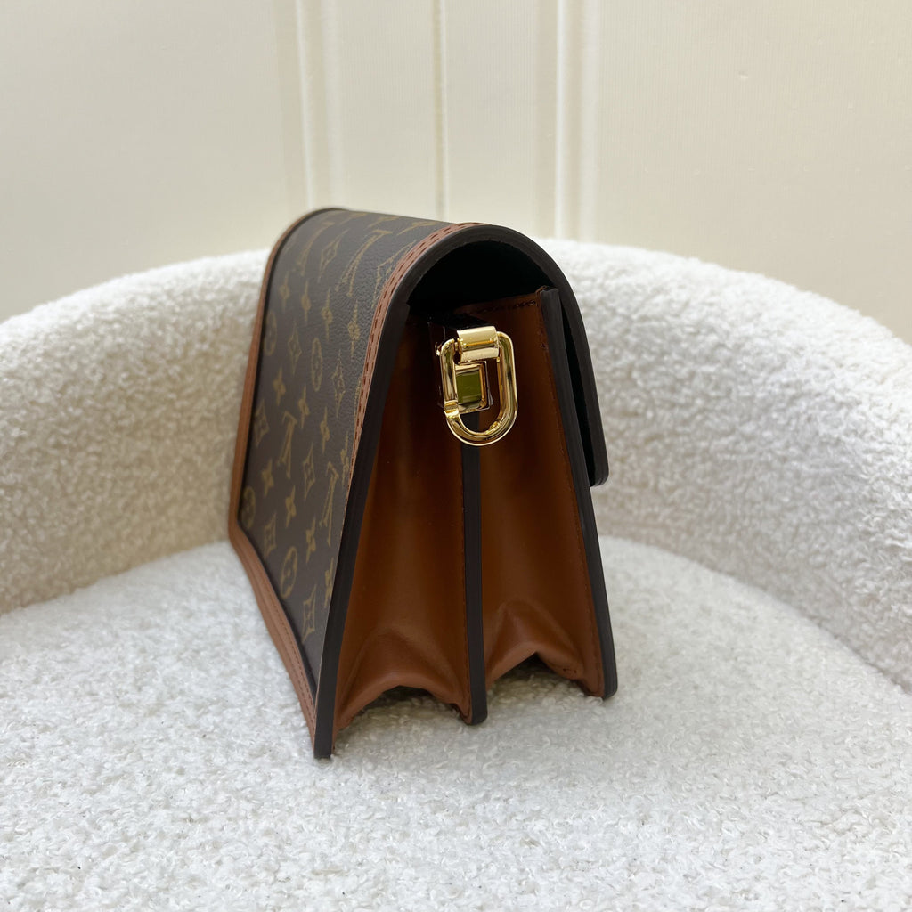 LV Mini Dauphine in Reverse Monogram, Monogram Canvas and GHW