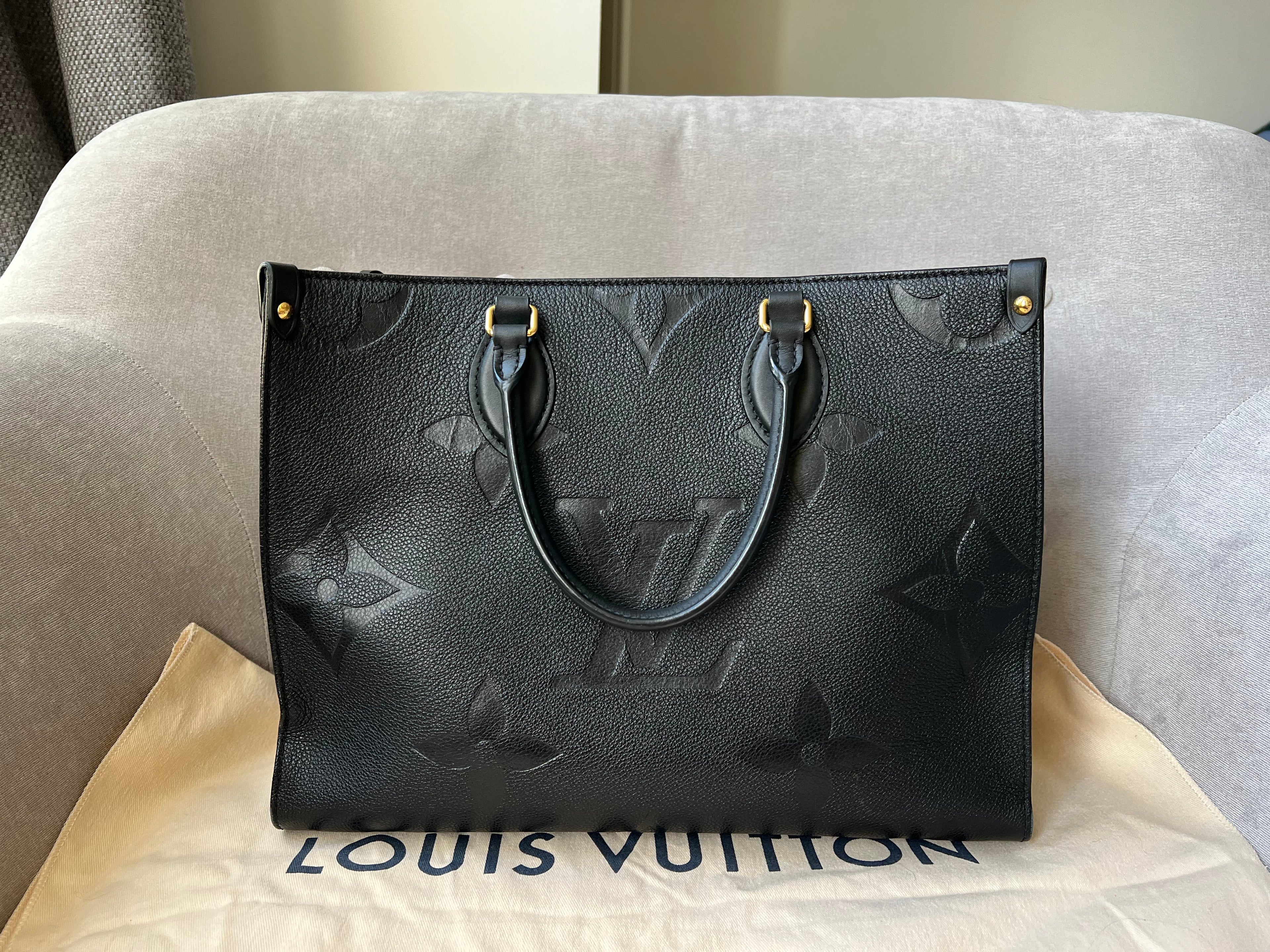 Louis Vuitton On the Go MM Black Empreinte (RRP £2,450)