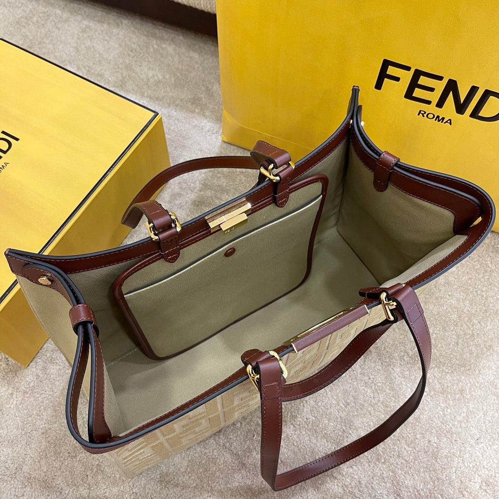 FI GlamI X-tote Bag Beige Canvas For Women, Handbags, Shoulder Bags 16.1in/41cm FF 8BH374
