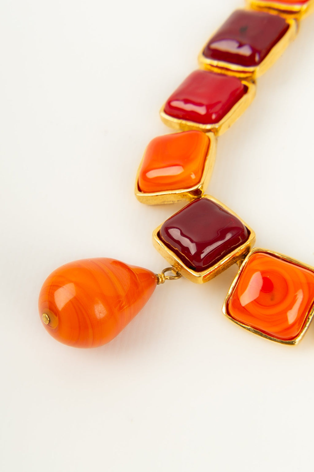 Collier en pÃƒÆ’Ã‚Â¢te de verre Chanel 1990s