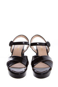 Prada Black Patent Leather Sandals SZ 39