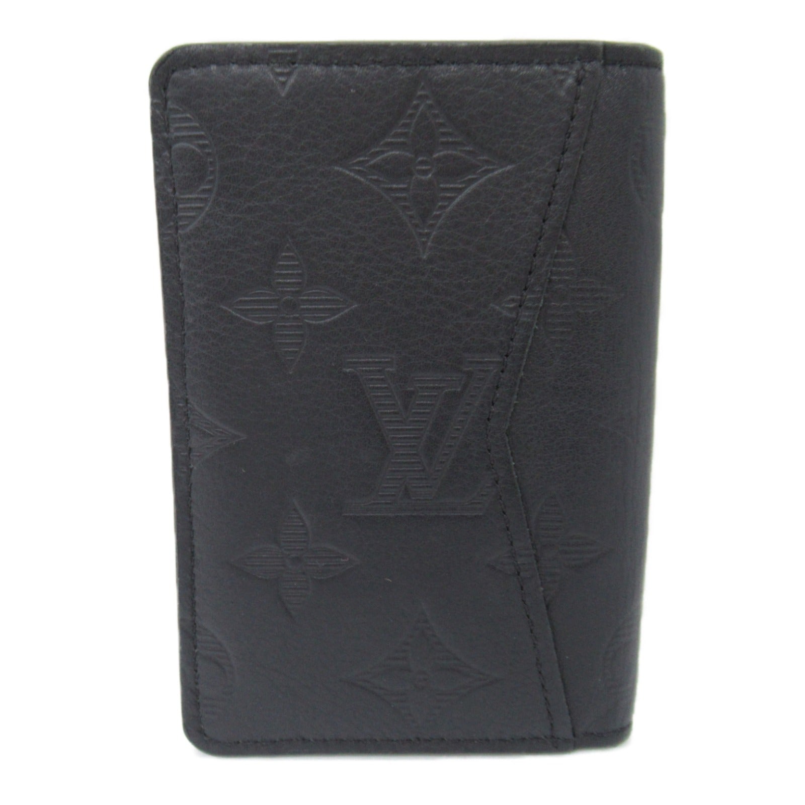 Louis Vuitton Louis Vuitton Organizer Duposh Card Case Accessories Leather Monogram Shadow Men Black M62899