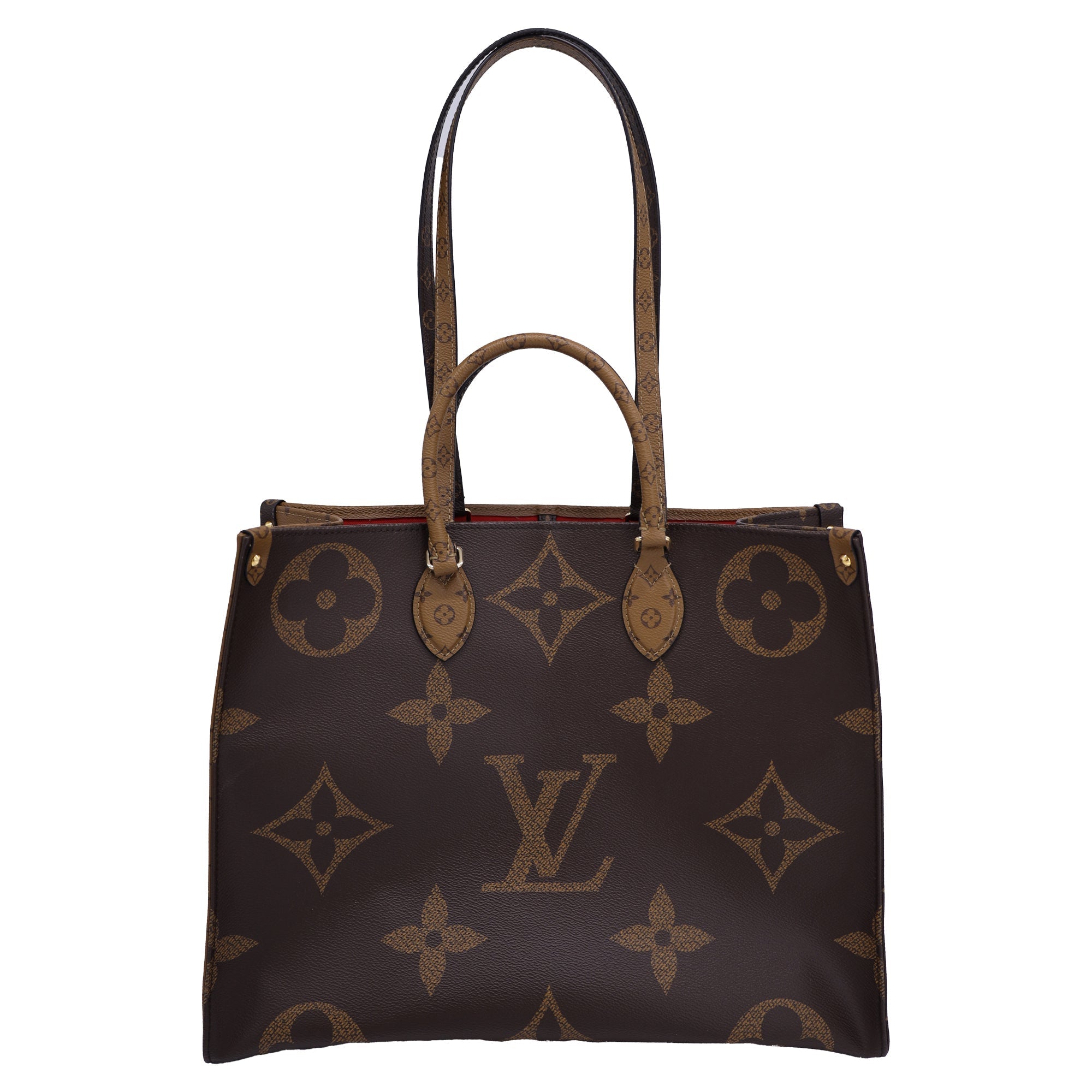 Louis Vuitton Giant Reverse Monogram OTG MM Totebag in Brown Coated Canvas