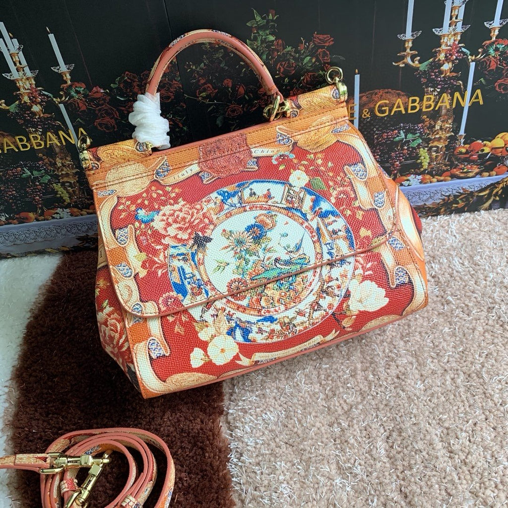 GLAMI 90s Sicily Bag With Logo Print Multicolor For Women 10.2in/26cm GLAMI