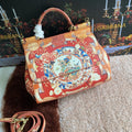 GLAMI 90s Sicily Bag With Logo Print Multicolor For Women 10.2in/26cm GLAMI