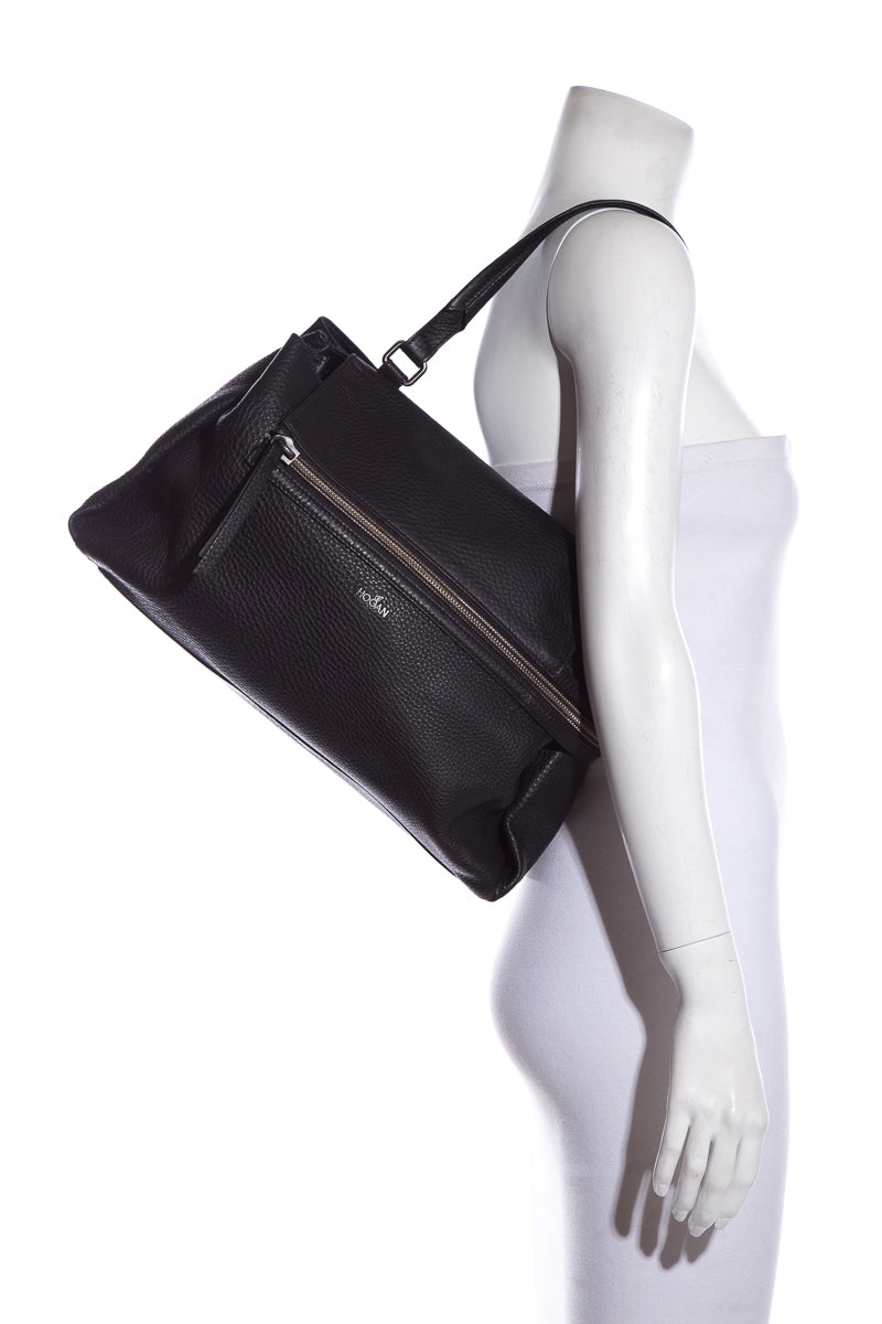 Hogan Black Leather Handbag