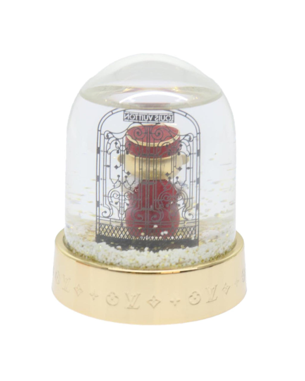 Clear and Gold Louis Vuitton Snow Globe