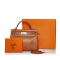 HermÃƒÆ’Ã‚Â¨s Kelly Retourne 32 Brown Epsom Palladium