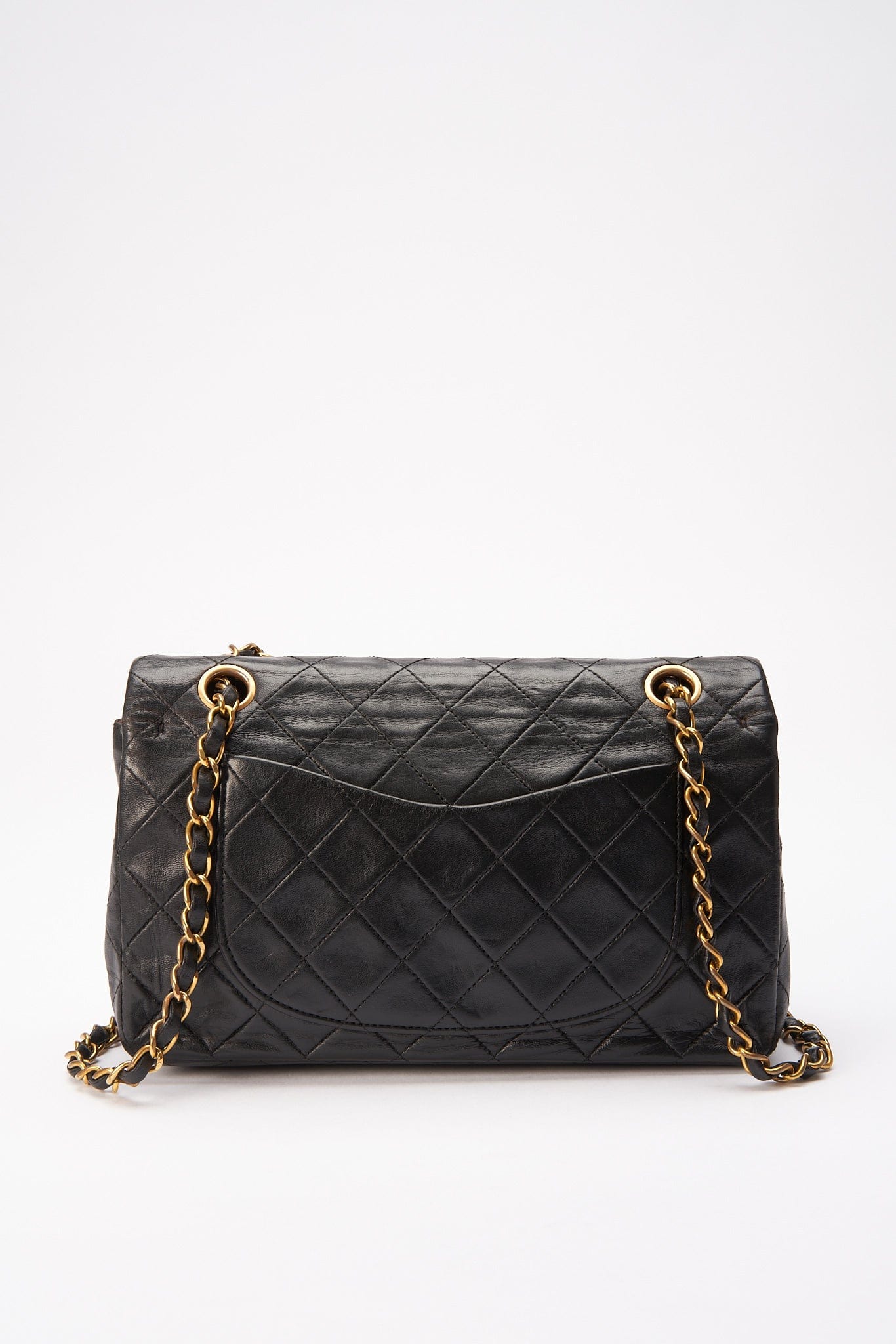 Chanel Classic Double Flap Bag Small Black Lambskin Leather