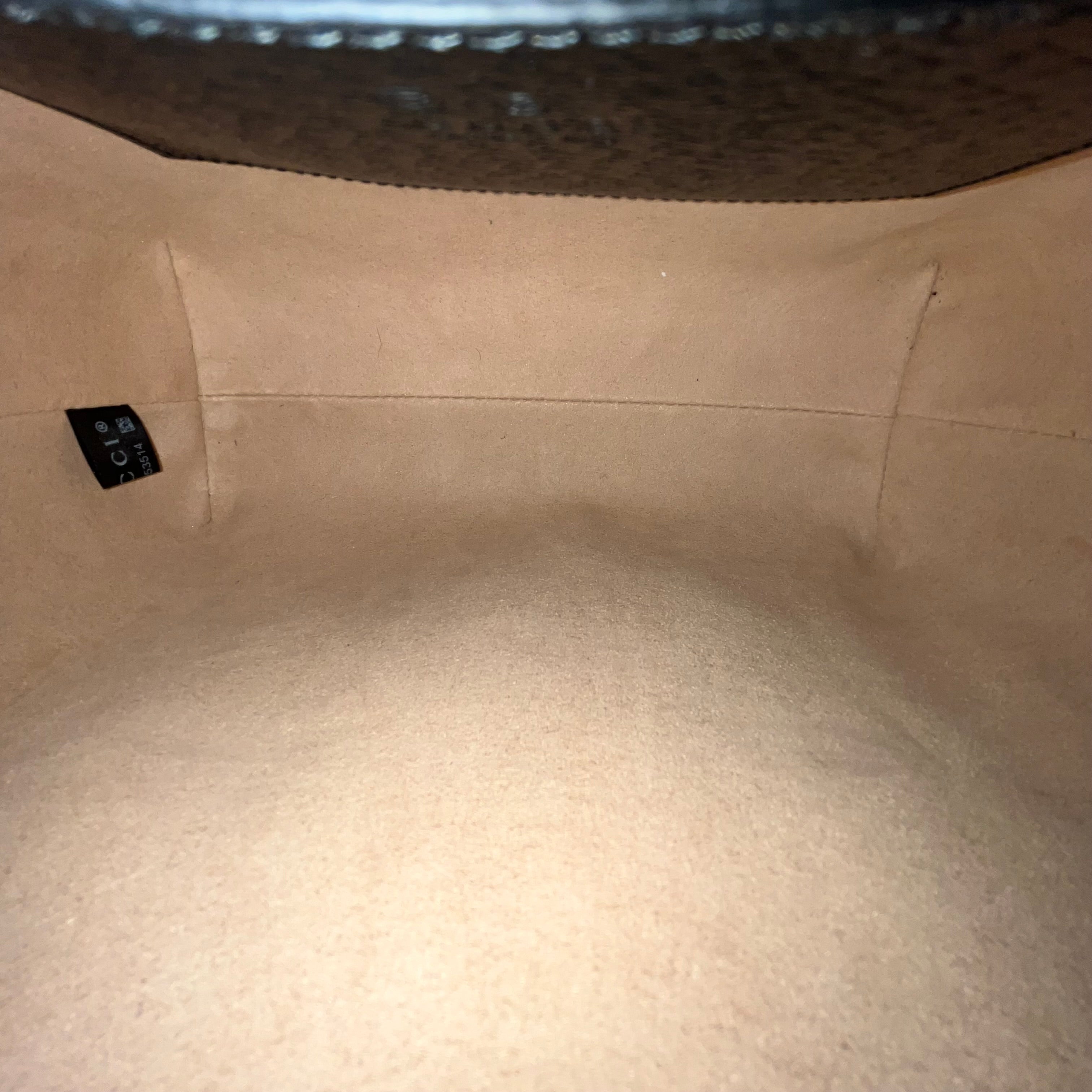 GUCCI Black Leather Ophidia Small Tote