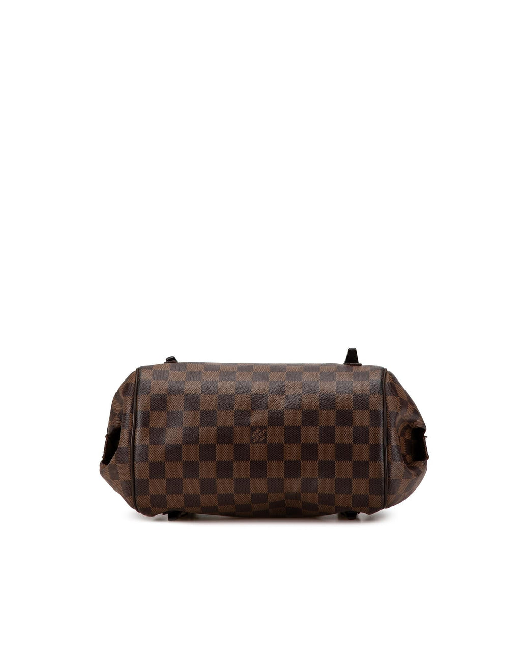 Damier Ebene Canvas Rivington PM with Leather Trim and Top Zip Closure