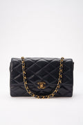 Chanel Single Flap Crossbody with 24K Gold Plated Hardware - Navy