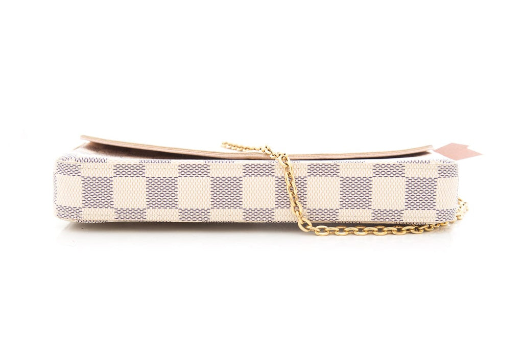 Louis Vuitton Felicie Pochette White Damier Cross-Body