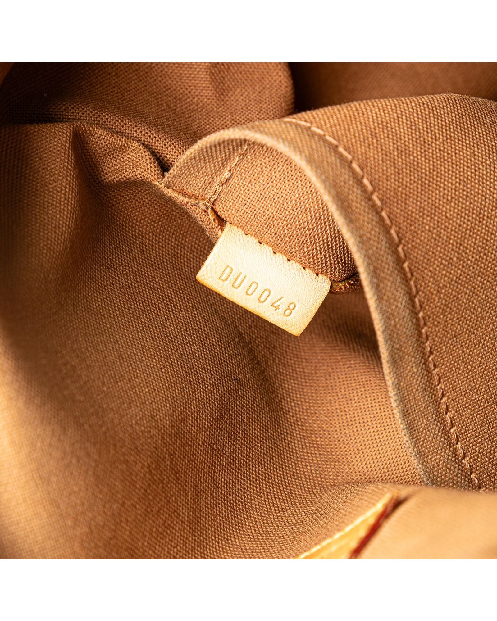 Monogram Canvas Cabas Tote with Extended Straps and Multiple Pockets