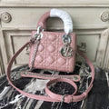 GLAMI Mini Lady Bag with Chain Silver Hardware Dusty Pink For Women 6.5in/17cm CD
